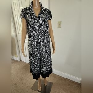 Carole Little Woman Dress Size 22 Navy/White